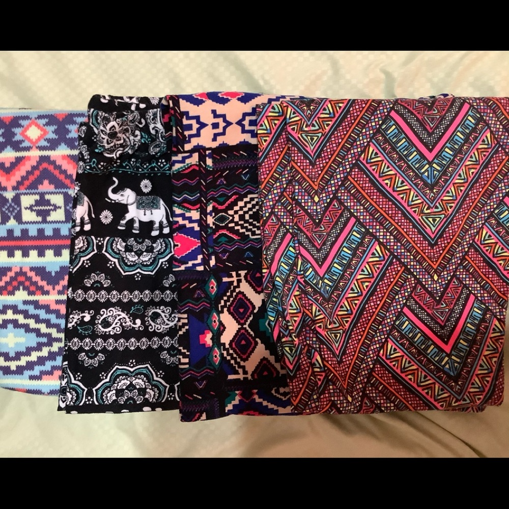 Patterned Leggings (L, 4 pair)